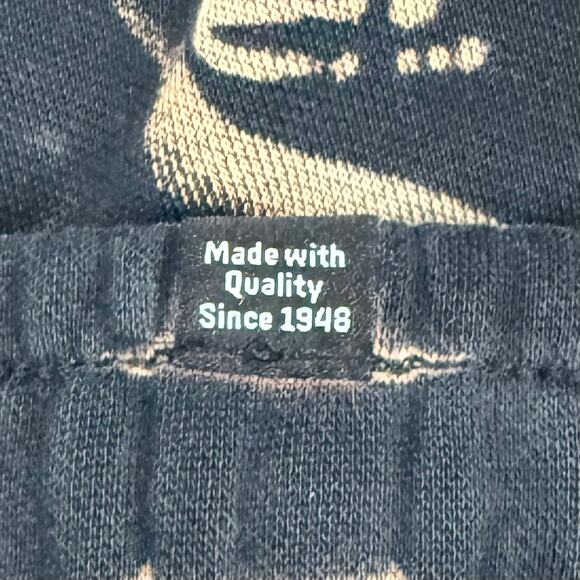 PUMA UPYCLED STREET BLEACH DYE JOGGER SWEATPANTS BLACK WHITE MEDIUM - Picture 6 of 7